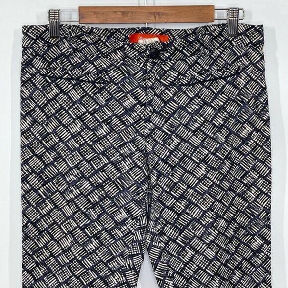 Anthropologie Cartonnier Charlie Ankle Cropped Pant Navy Block Stripe Size 6 - Picture 6 of 12